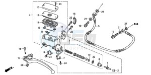 GL1800 drawing CLUTCH MASTER CYLINDER