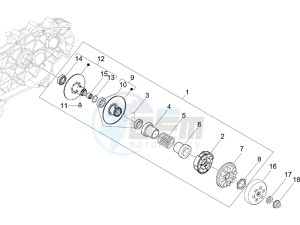 MP3 125 ie Touring drawing Driven pulley