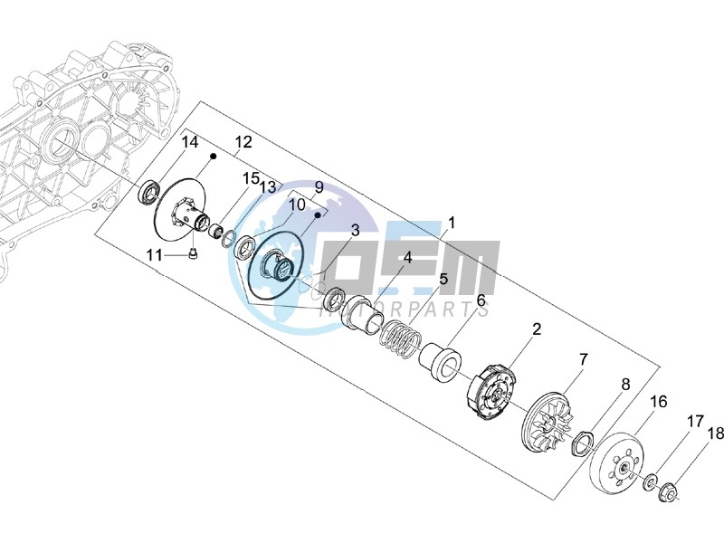 Driven pulley