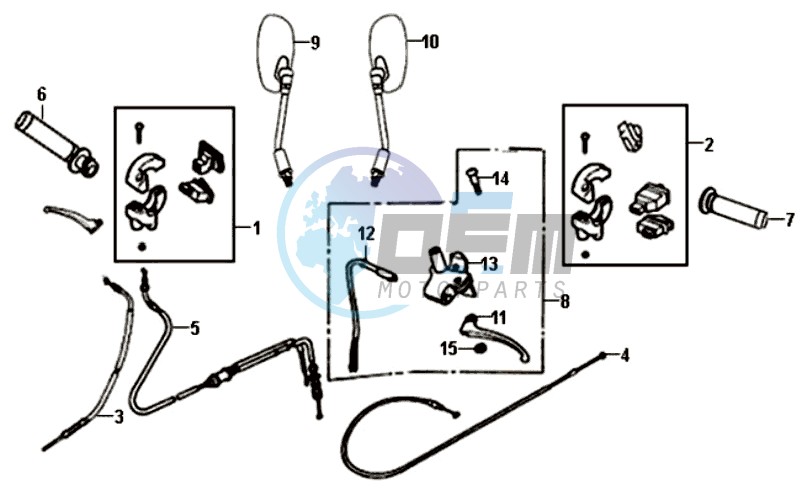 HANDLEBAR / BRAKE LEVERS /CABLES