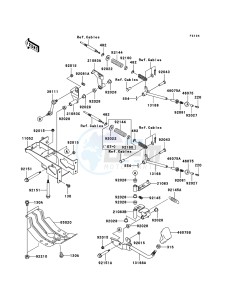 MULE 3010 DIESEL 4x4 KAF950B7F EU drawing Shift Lever(s)