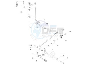 V7 III Anniversario 750 e4 (EMEA) drawing Gear lever