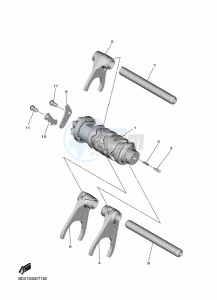 NIKEN MXT850 (BD5F) drawing SHIFT CAM & FORK