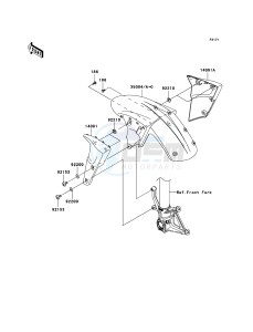 NINJA_ZX-6R ZX600P7F FR GB XX (EU ME A(FRICA) drawing Front Fender(s)