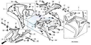 CBR1000RA9 Europe Direct - (ED / ABS MME TRI) drawing MIDDLE COWL