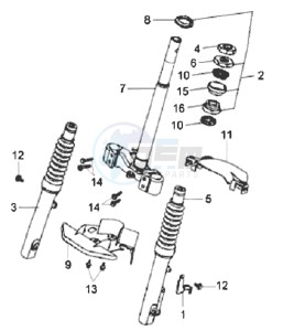 DD50 FIX 25 KMH E2 drawing FRONT FORK/ STEERING HEAD BEARING