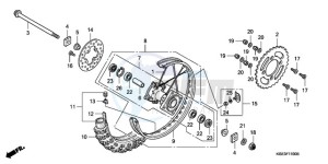 CRF150R9 Australia - (U) drawing REAR WHEEL