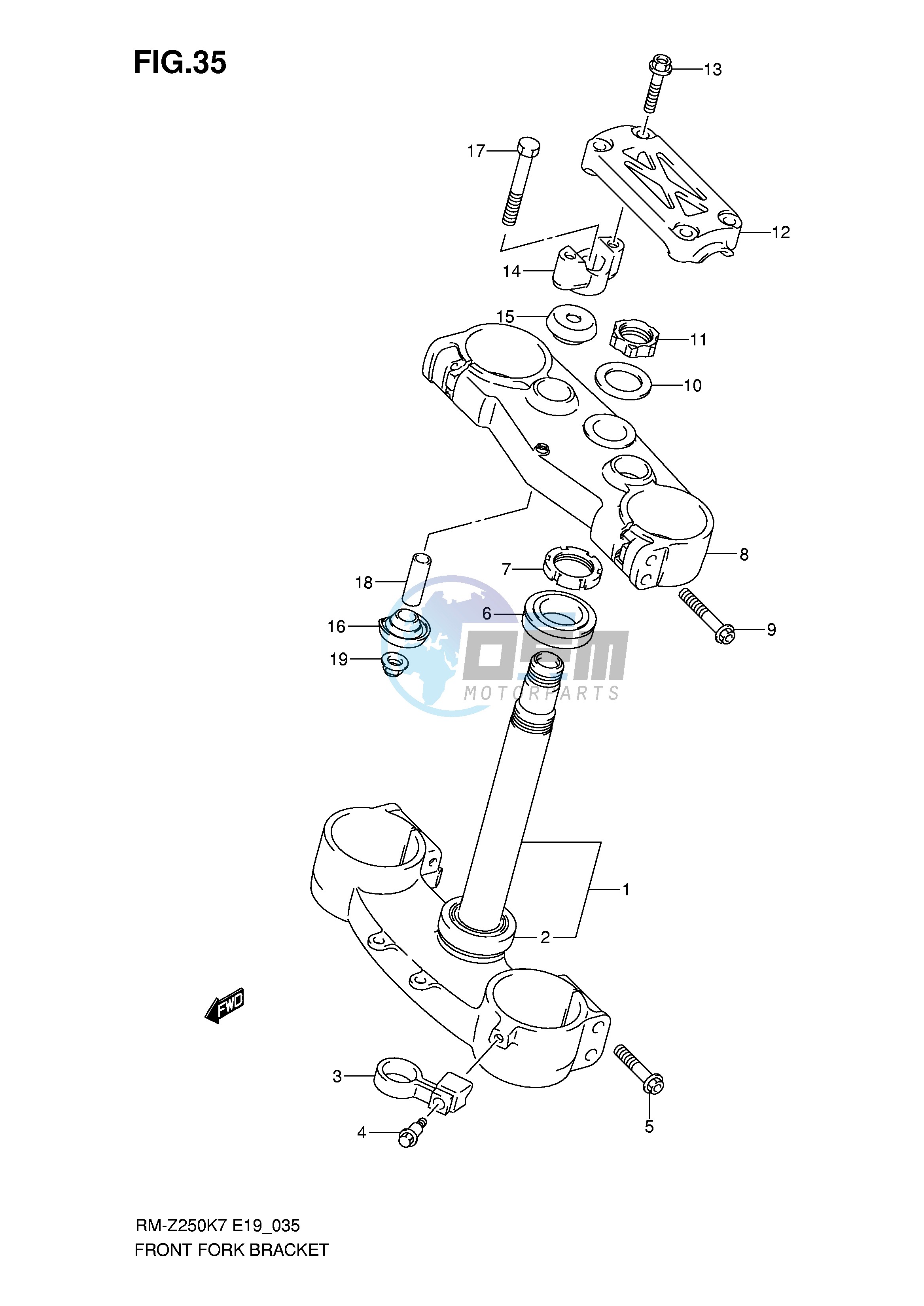 STEERING STEM (MODEL K7)