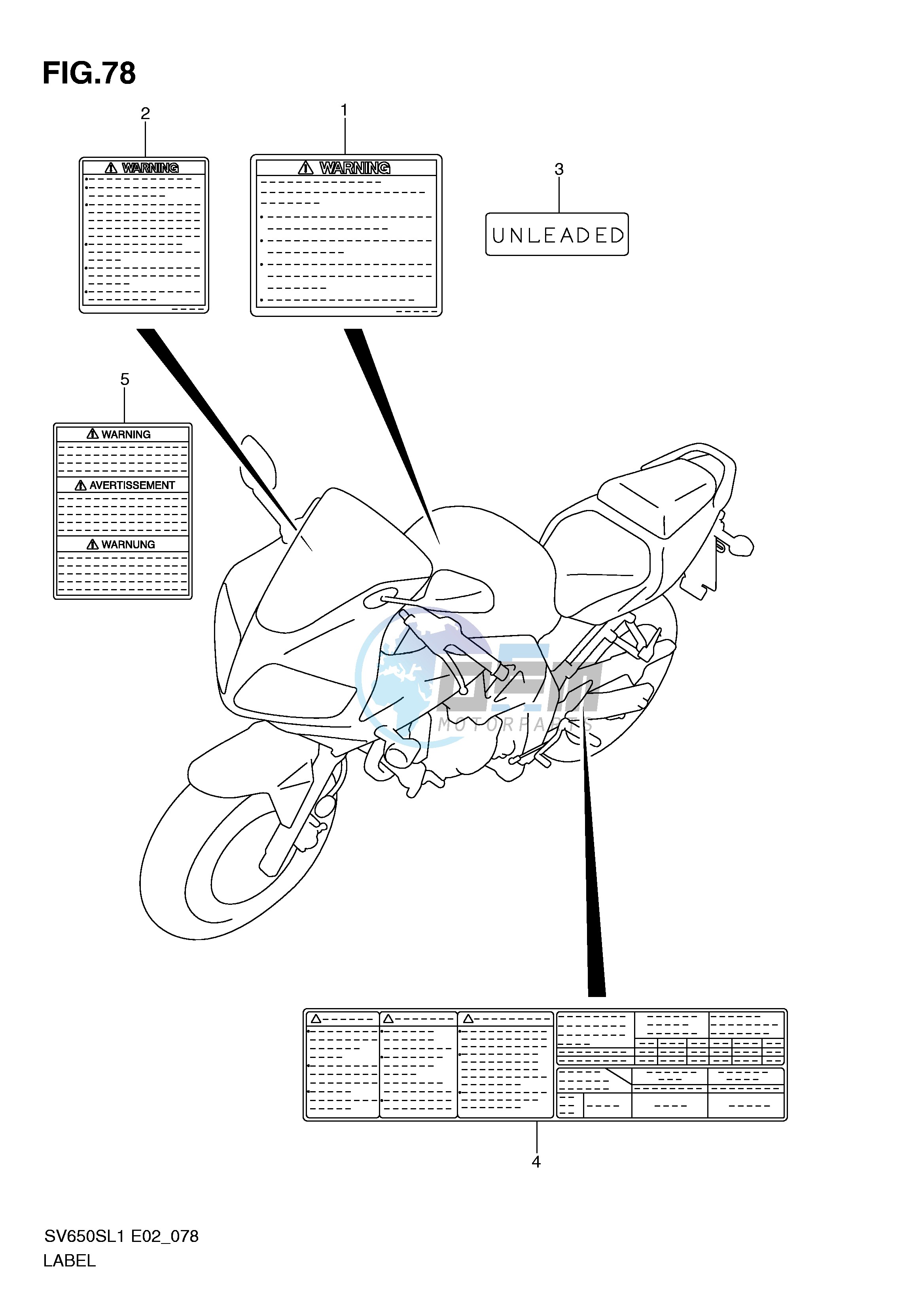 LABEL (SV650SAL1 E24)