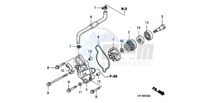 SH125DH UK - (E) drawing REAR BRAKE HOSE/BRAKE PIPE