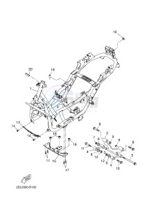 YP125RA (ABS) X-MAX 250 ABS (2DL9 2DL9 2DL9 2DL9) drawing FRAME