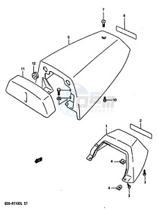 GSX-R1100 (K-L) drawing SEAT TAIL COVER (MODEL L)