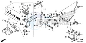 TRX420TM1G TRX500FA Europe Direct - (ED) drawing FRONT BRAKE MASTER CYLINDER