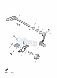 WR450F (BDBC) drawing SHIFT SHAFT