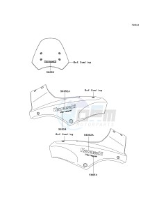 KLE 650 A [VERSYS] (9F-9F) A8F drawing DECALS-- BLUE- --- A8F- -