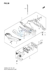 Inazuma GW250 drawing REAR COMBINATION LAMP