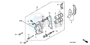 CBF125MA Europe Direct - (ED) drawing FRONT BRAKE CALIPER