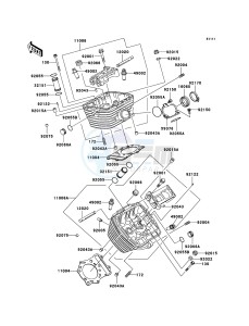 VN800 CLASSIC VN800-B10P GB XX (EU ME A(FRICA) drawing Cylinder Head