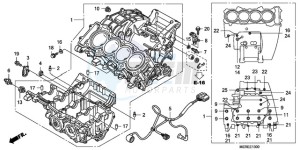 CBF600NA9 UK - (E / ABS MKH) drawing CRANKCASE