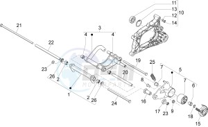 X7 125 Euro 3 drawing Swinging arm