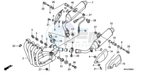 CBF1000A9 UK - (E / ABS MKH) drawing EXHAUST MUFFLER