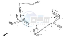 CBR600FS drawing BRAKE PEDAL/CHANGE PEDAL