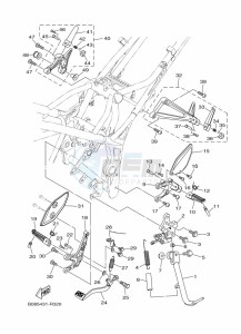 MT-03 MTN320-A (B6W6) drawing STAND & FOOTREST