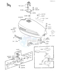 KZ 700 A (A1) drawing FUEL TANK