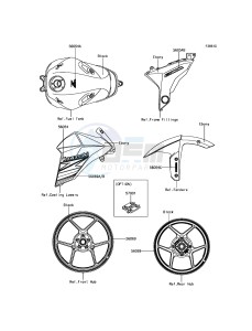 Z800 ABS ZR800BFF FR GB XX (EU ME A(FRICA) drawing Decals(Black)