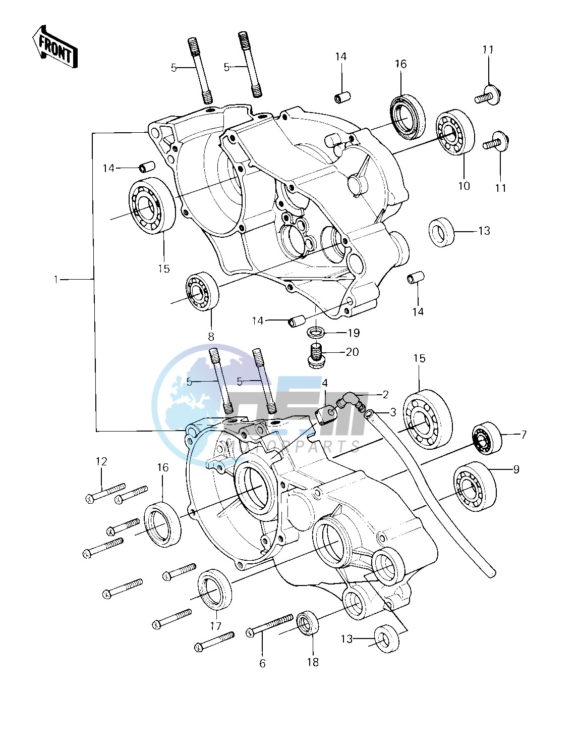 CRANKCASE -- 81 KX80-C1- -