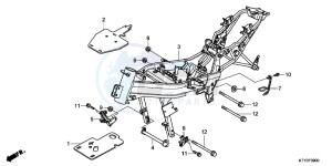 CBR125RTD CBR125RT UK - (E) drawing FRAME BODY