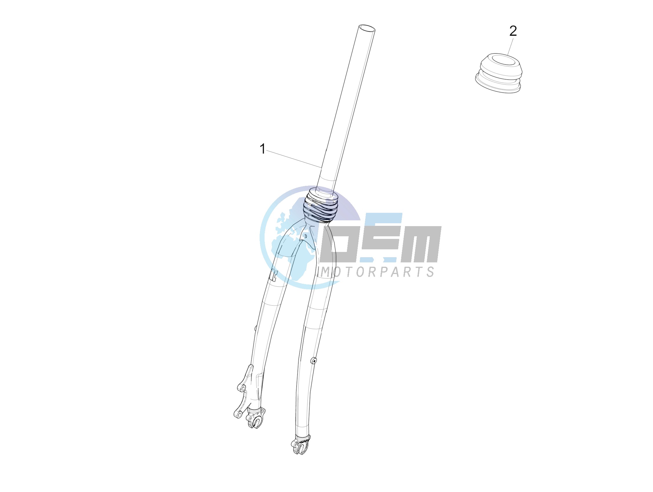 Fork/steering tube - Steering bearing unit