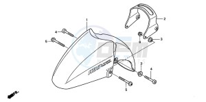 FJS600D SILVER WING drawing FRONT FENDER (FJS600A3/A4/A5)