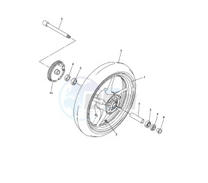 FZ1 FAZER ABS 1000 drawing FRONT WHEEL