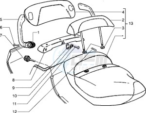 Hexagon 125 EXS1T 125cc drawing Saddle