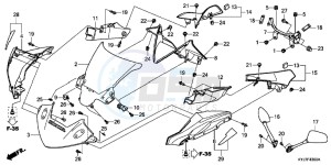 CBR250RD CBR250R 2E - (2E) drawing UPPER COWL