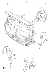 GSX750F (E2) drawing HEADLAMP (MODEL S)