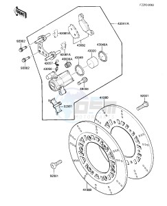 ZL 1000 A [ZL1000 ELIMINATOR] (A1) drawing FRONT BRAKE