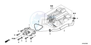 CBR650FAG CBR650F 6ED - (6ED) drawing WATER PUMP COVER