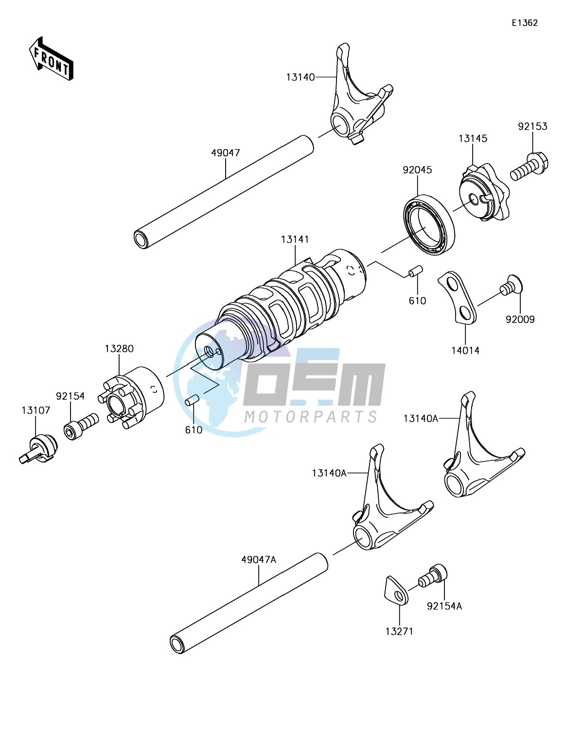 Gear Change Drum/Shift Fork(s)