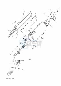 CZD300-A XMAX 300 (BBA2) drawing EXHAUST