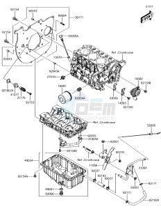 MULE PRO-DXT KAF1000BHF EU drawing Oil Pan/Oil Filter