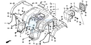 TRX350TE RANCHER ES drawing REAR FENDER (TRX350TM/FM)