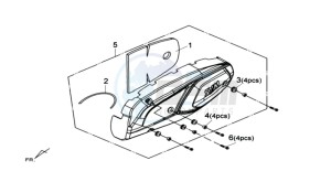 MAXSYM 400 I drawing CRANKCASE COVER LEFT