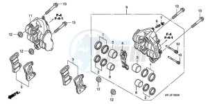 CBR1000RR9 Australia - (U / MME SPC) drawing FRONT BRAKE CALIPER