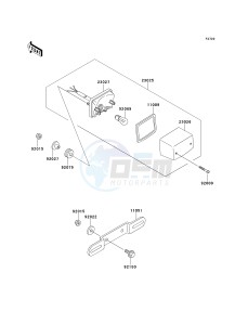 KMX 125 A [KMX 125] (A12-A14) [KMX 125] drawing TAILLIGHT-- S- -