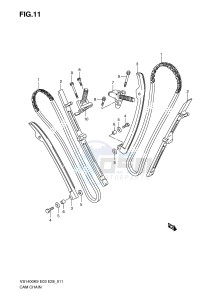 VS1400 (E3-E28) INTRUDER drawing CAM CHAIN