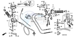 TRX250TEA Europe Direct - (ED / EC) drawing HANDLE LEVER/SWITCH/CABLE