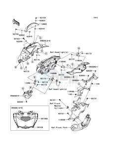 Z750R ZR750NCF UF (UK FA) XX (EU ME A(FRICA) drawing Cowling