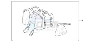 VT750C drawing NYLON SADDLEBAG